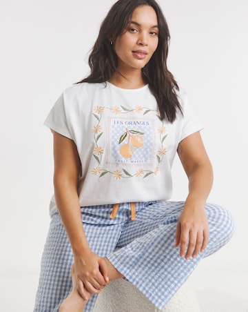 Gingham Print Cotton Pyjama Set