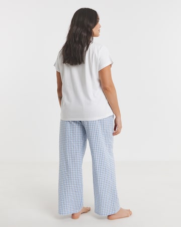 Gingham Print Cotton Pyjama Set