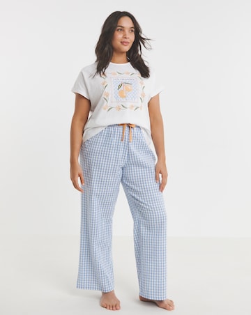 Gingham Print Cotton Pyjama Set