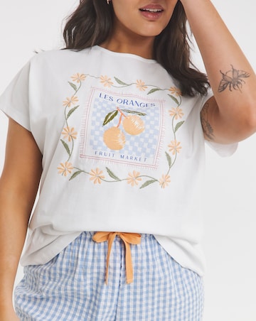 Gingham Print Cotton Pyjama Set