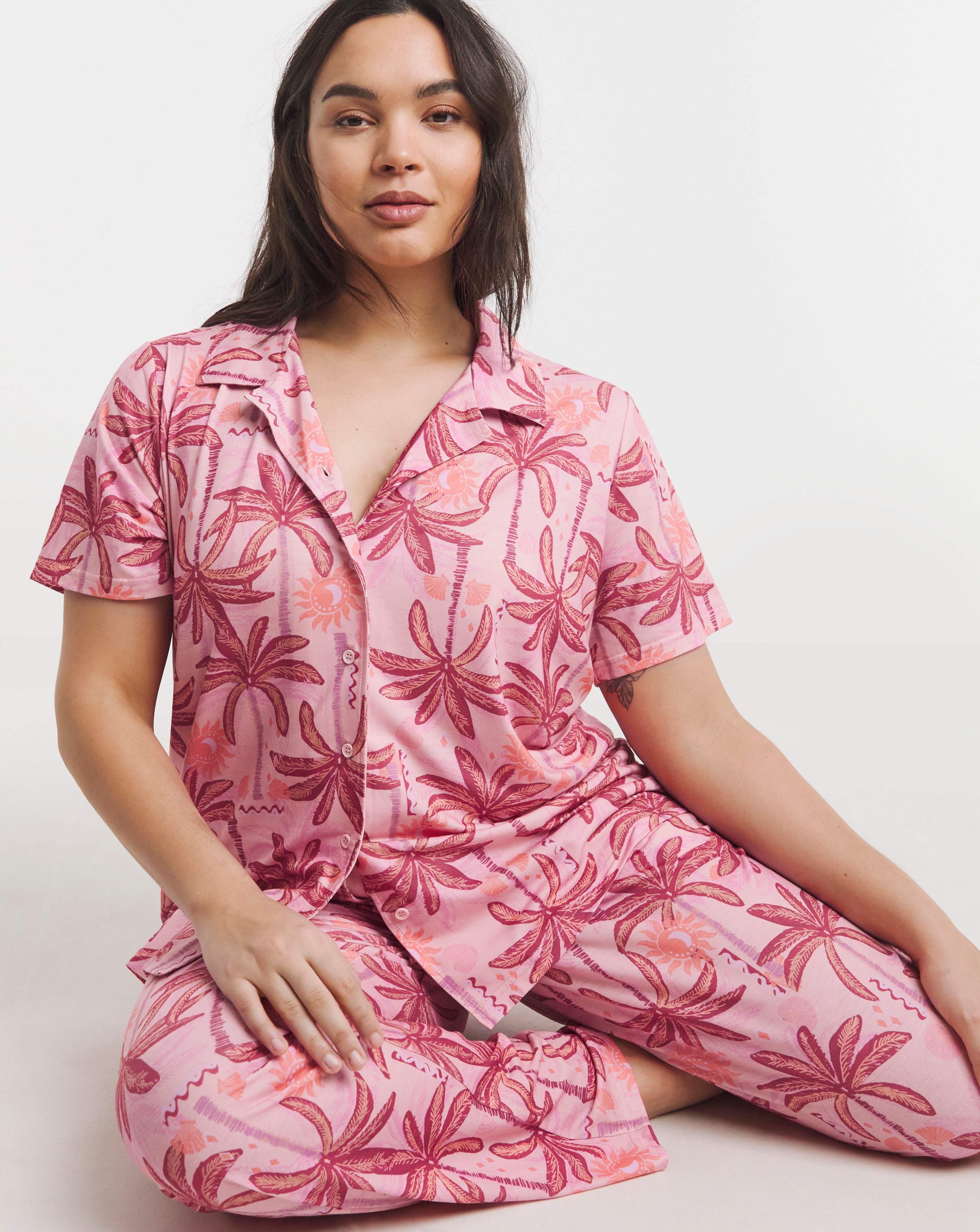 Simply Be Button Through PJ Set