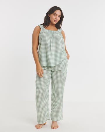 Gingham Soft Cotton Cami Pyjama Set