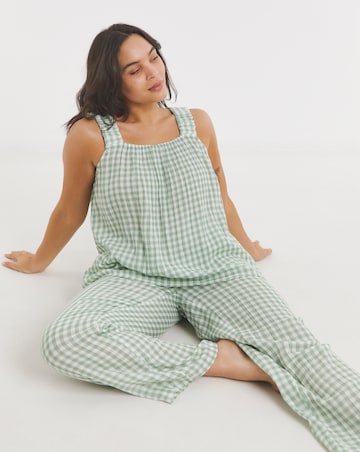 Gingham Soft Cotton Cami Pyjama Set