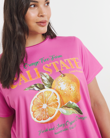 Fruit Print Pyjama Shortie Set