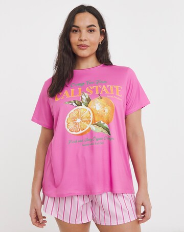 Fruit Print Pyjama Shortie Set