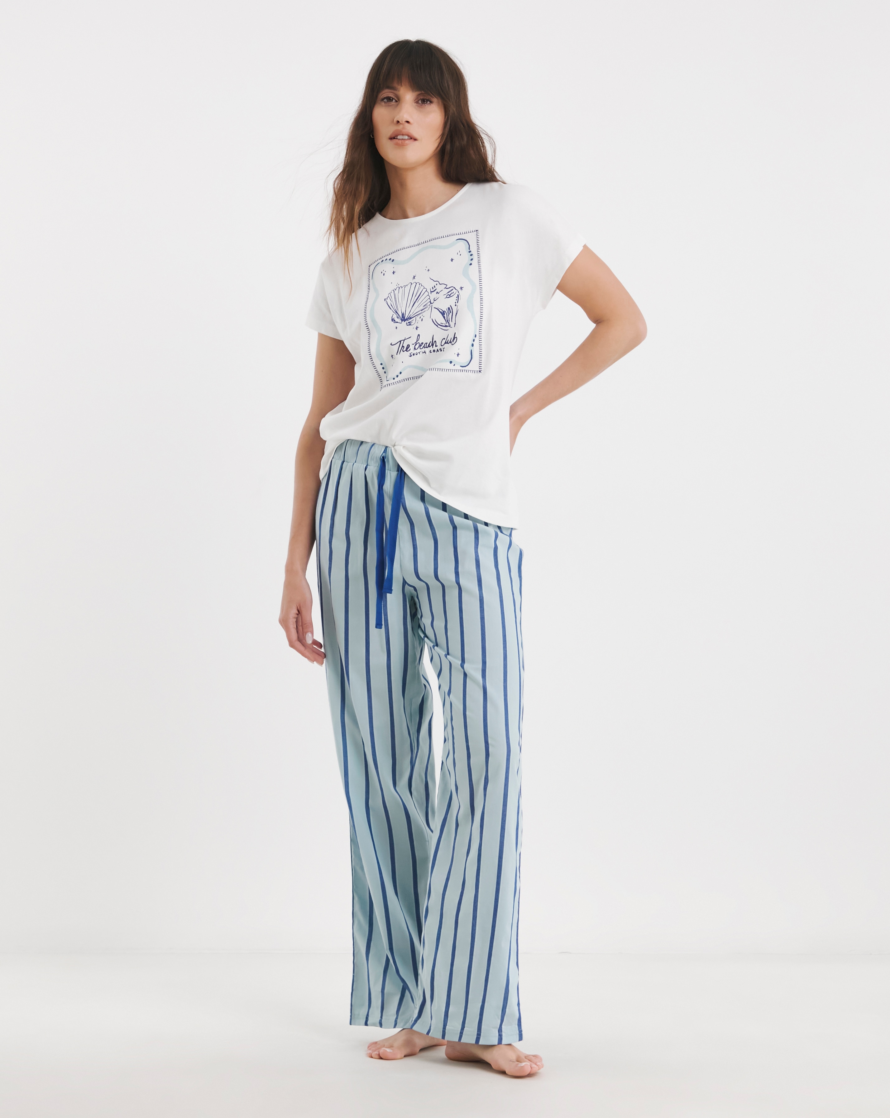 Beach Club Stripe Pant Pyjama Set