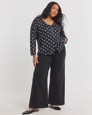 Simply Be Daisy Print Mesh Slim Fit Cardi