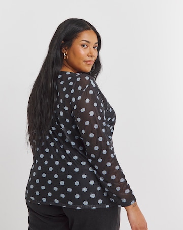 Simply Be Daisy Print Mesh Slim Fit Cardi