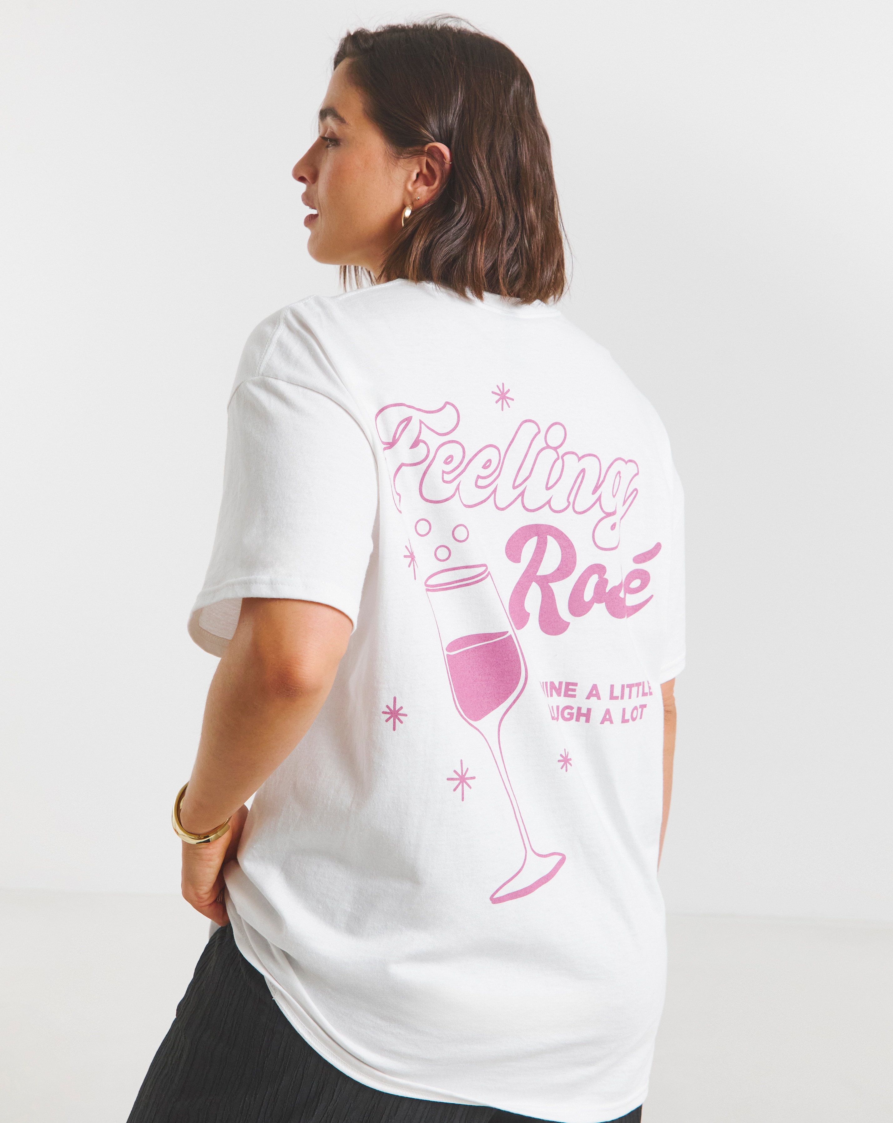 Simply Be Feeling Rose Graphic T-Shirt