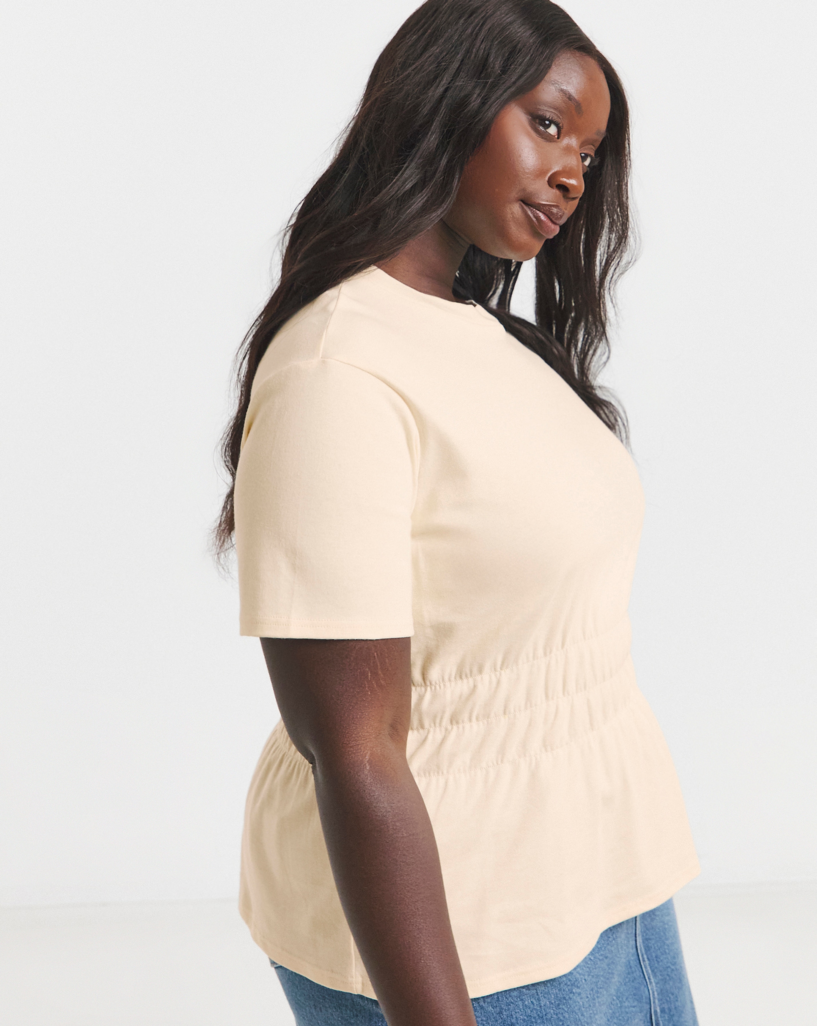 Simply Be Shirred Waist T-Shirt