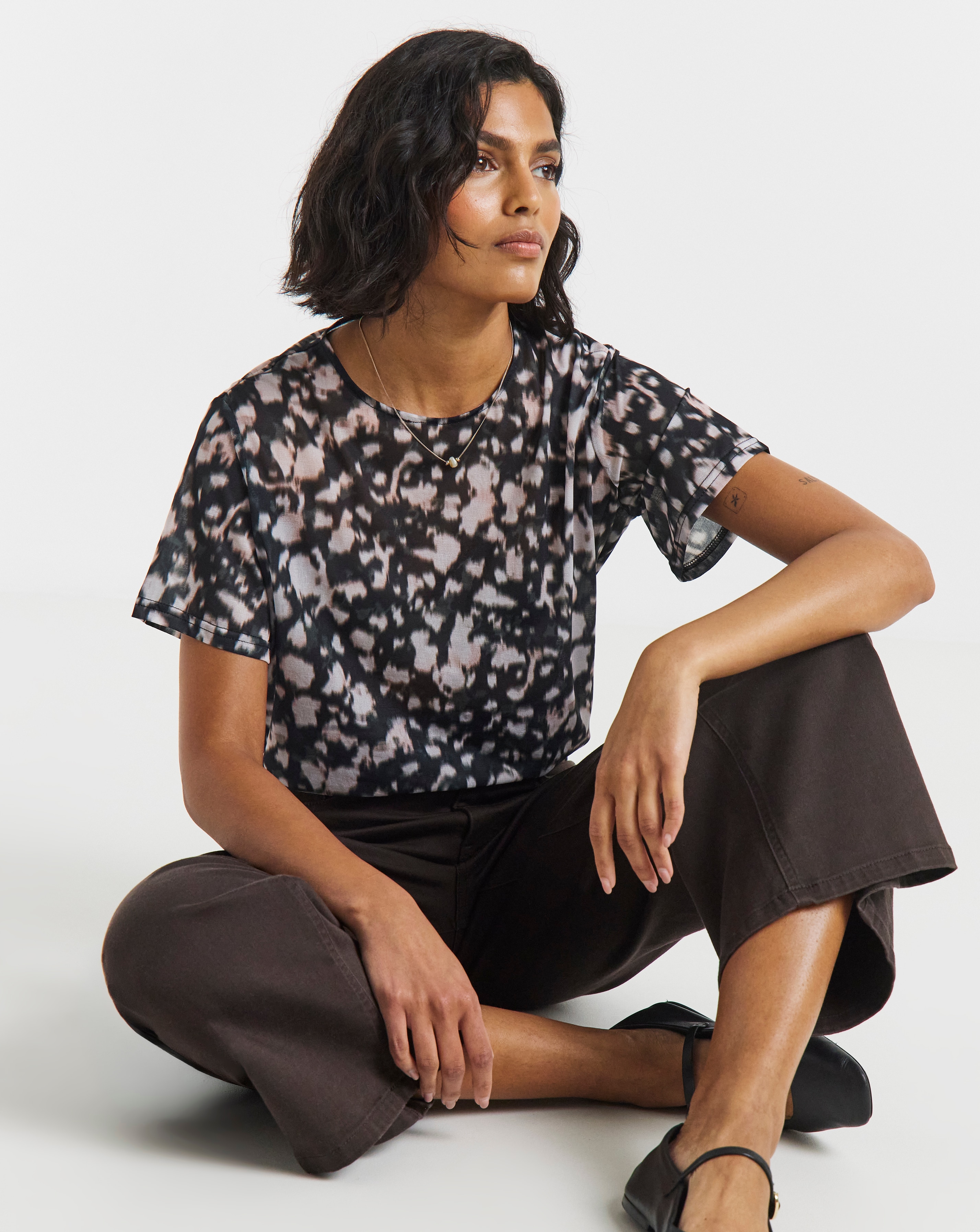 Simply Be Mesh Relaxed Fit T-Shirt