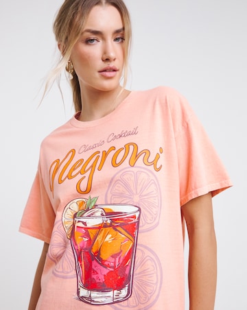 Simply Be Peach Negroni Cocktail T-Shirt