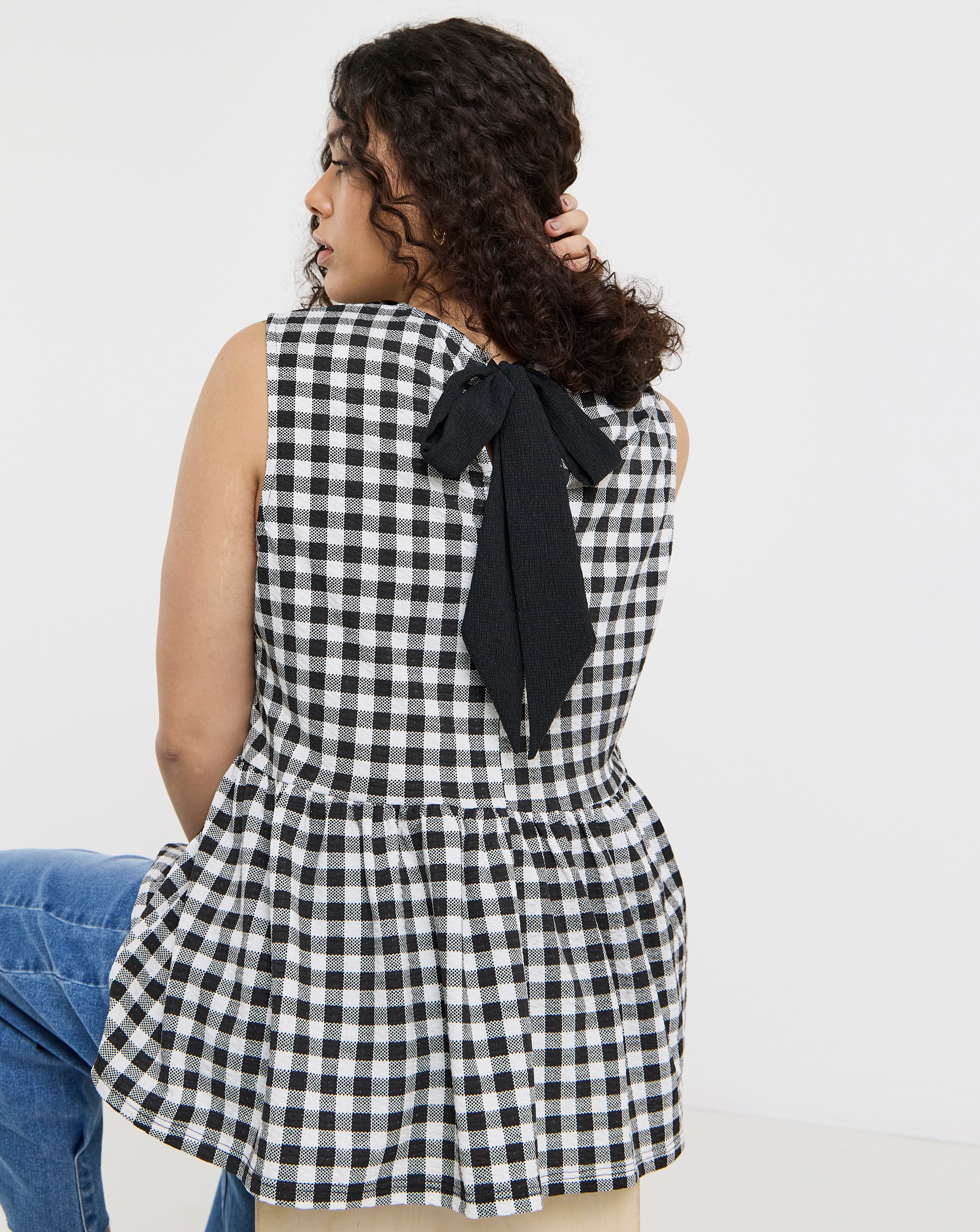Simply Be Peplum Bow Back Top