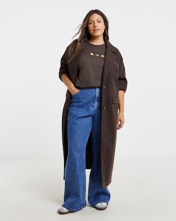 Chocolate Cosy Season Autumn Embroidery T-Shirt