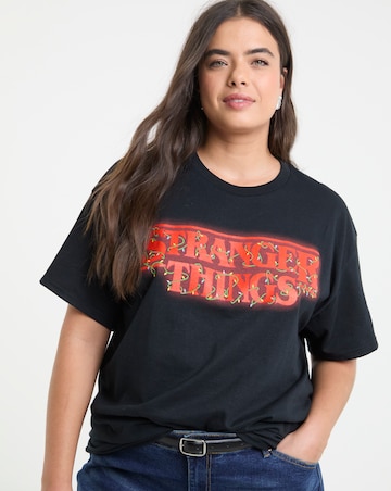 Black Stranger Things License T-Shirt