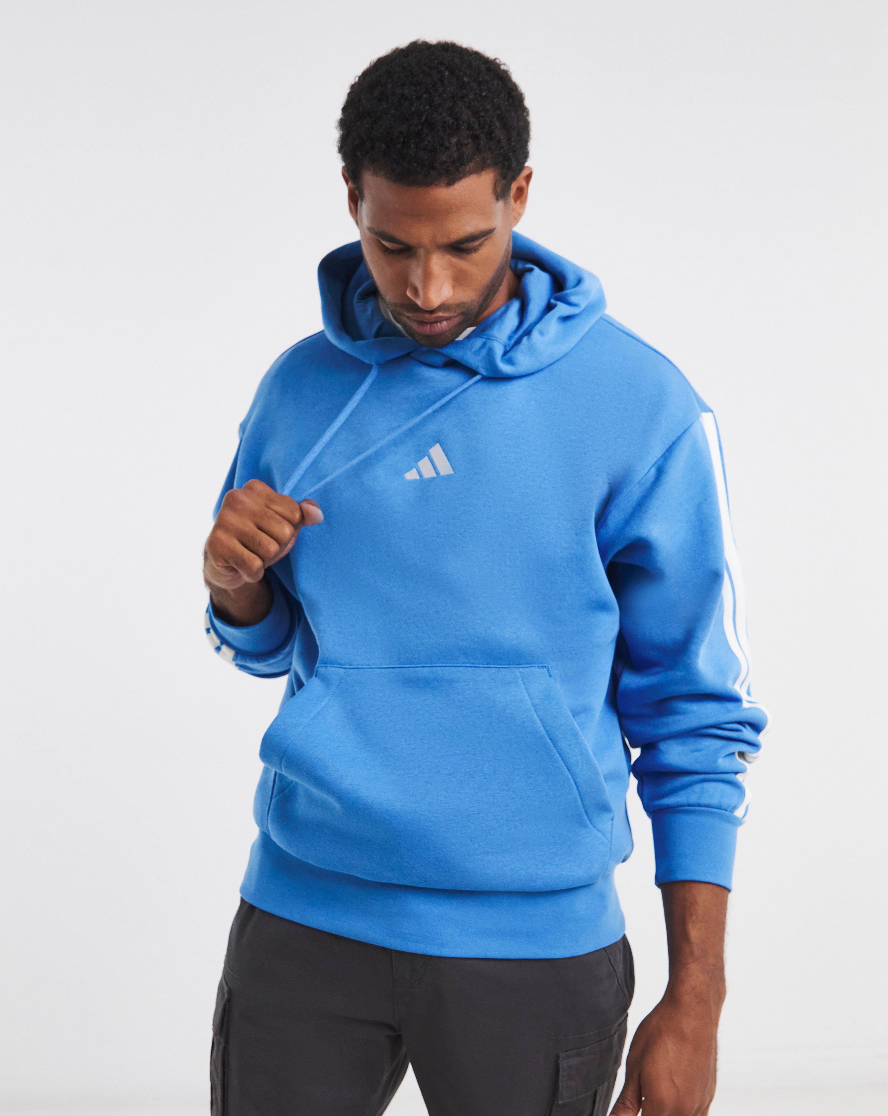 New In - adidas 3 Stripes Fleece Hoodie