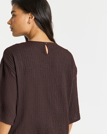 Chocolate Waffle Jersey Kimono Sleeve T-Shirt