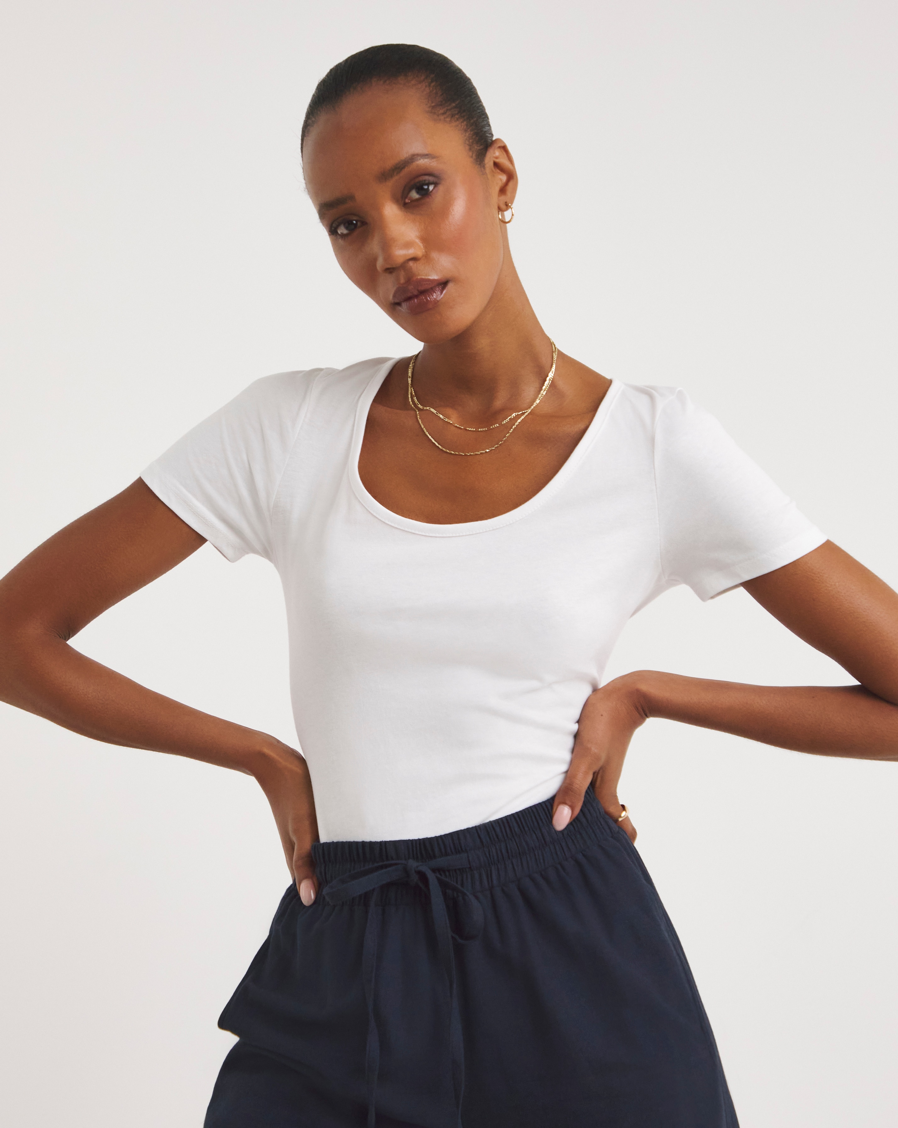 Simply Be White Short Sleeve Bodysuit