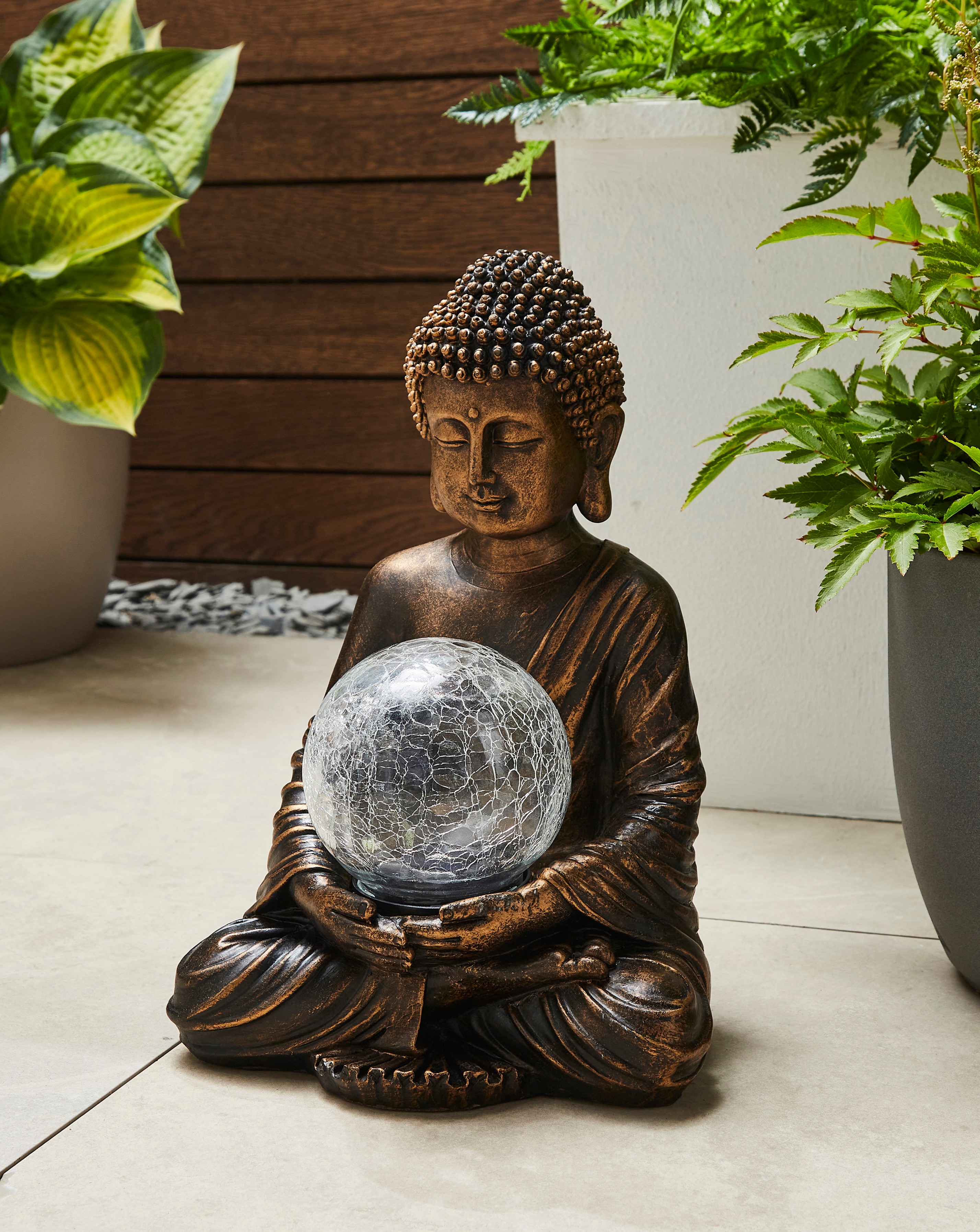 Gazing Buddha Solar Ornament