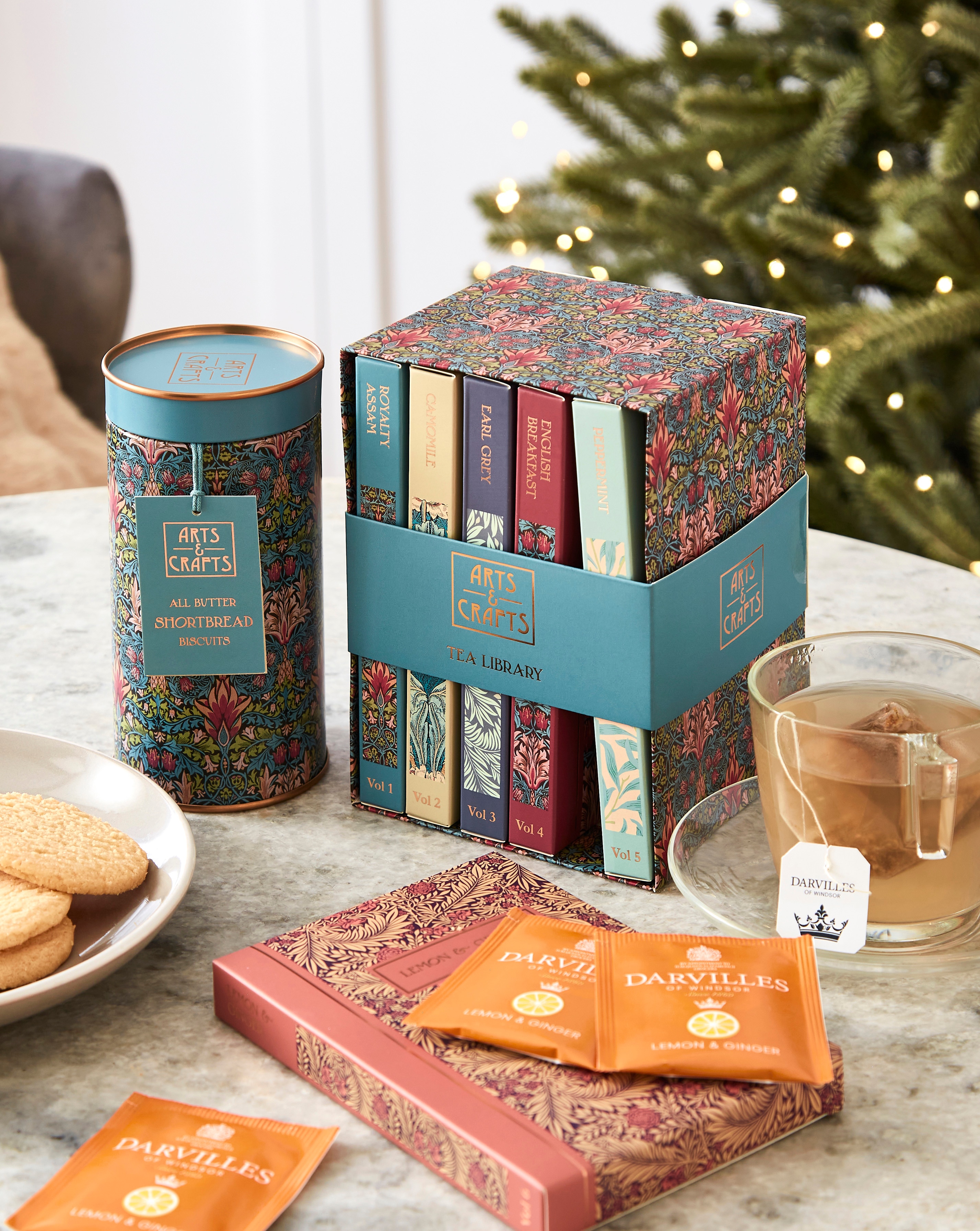 Tea Library & Shortbread Biscuit Tin