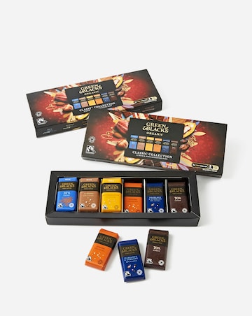 Green & Black's Organic Milk & Dark Chocolate Miniatures - 2 pack bundle