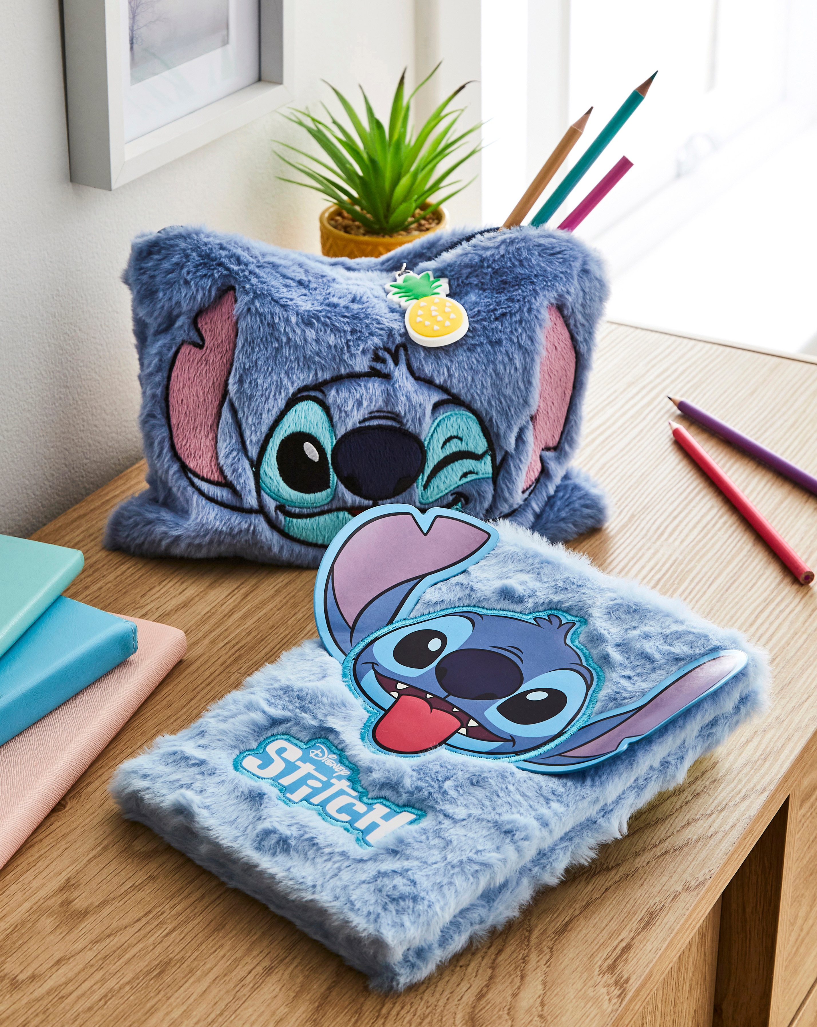New In - Stitch Plush Pencil Case & Notebook
