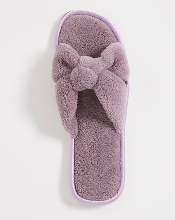 Lori Knotted Mule Slippers Wide Fit