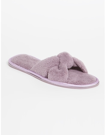 Lori Knotted Mule Slippers Wide Fit