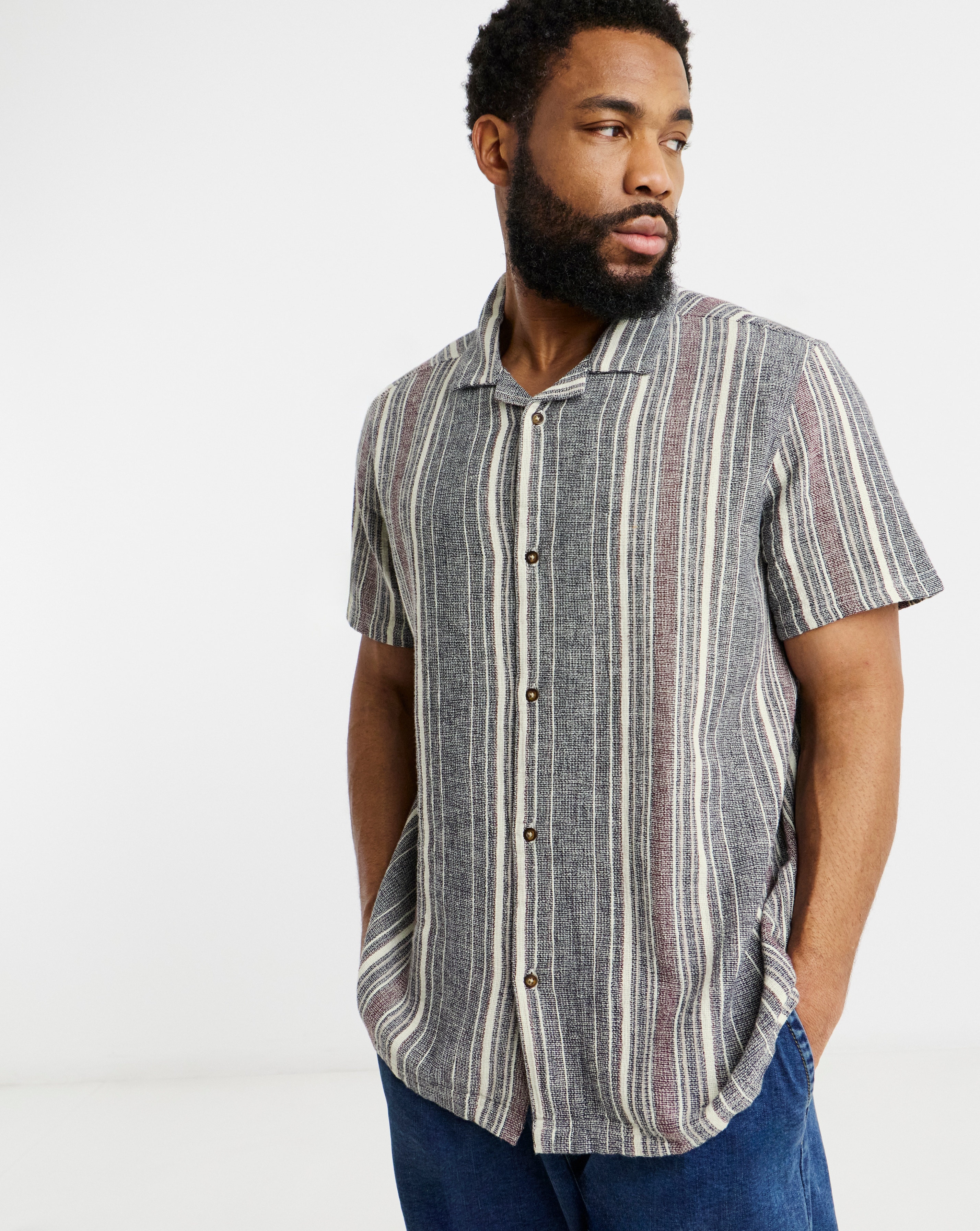 New In - Textured Stripe Shirt