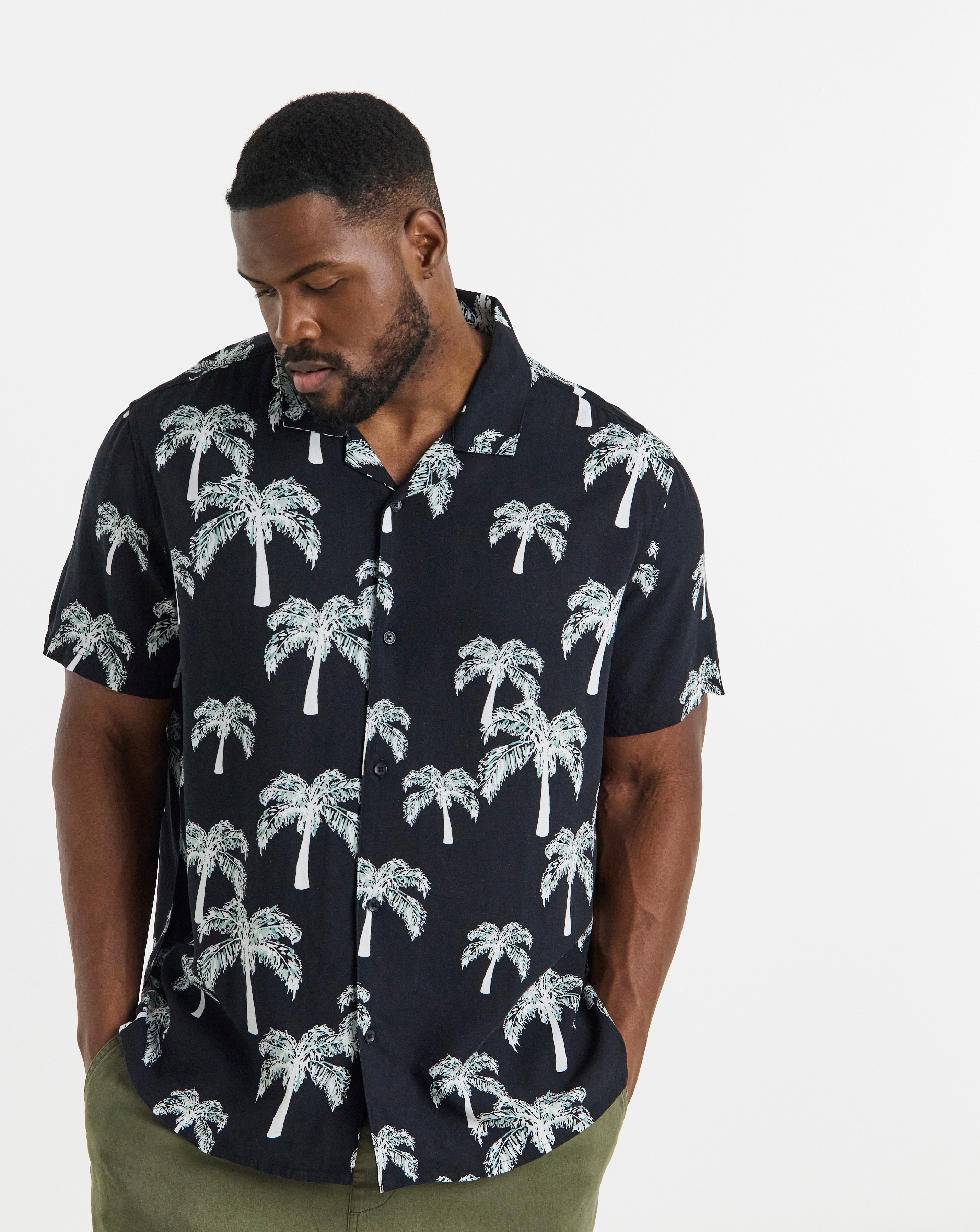 Mono Palm Print Co-ord Shirt
