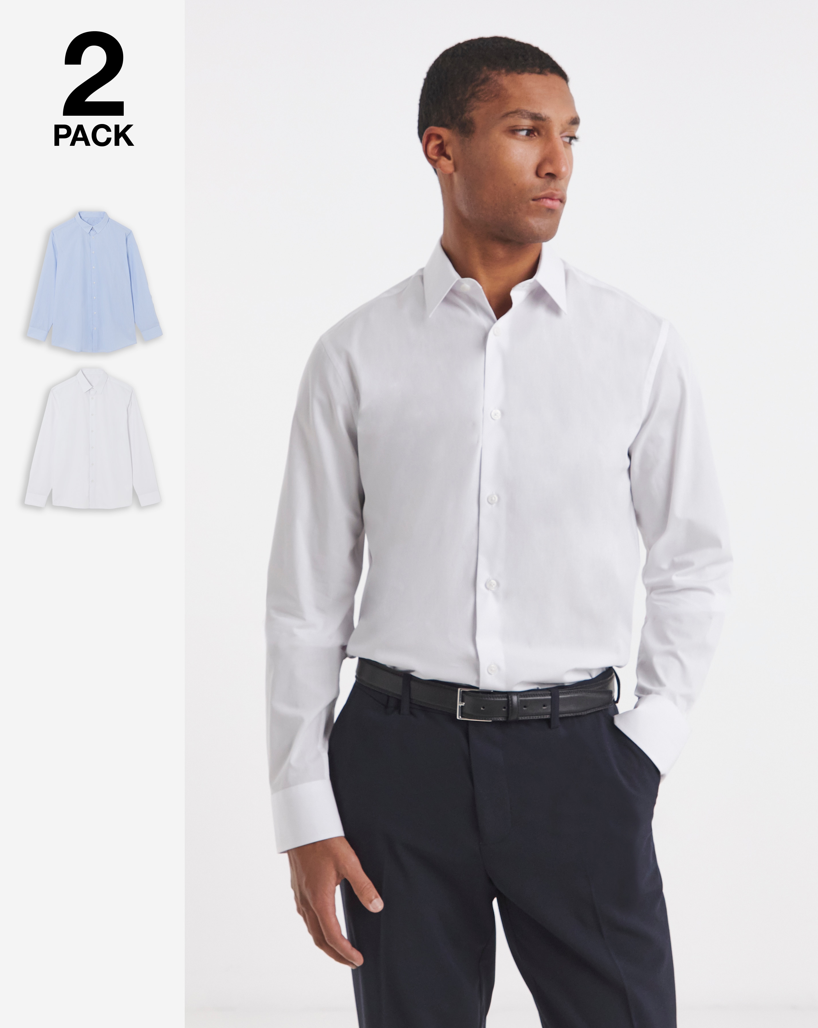 New In - 2 Pack Long Sleeve Formal Shirts