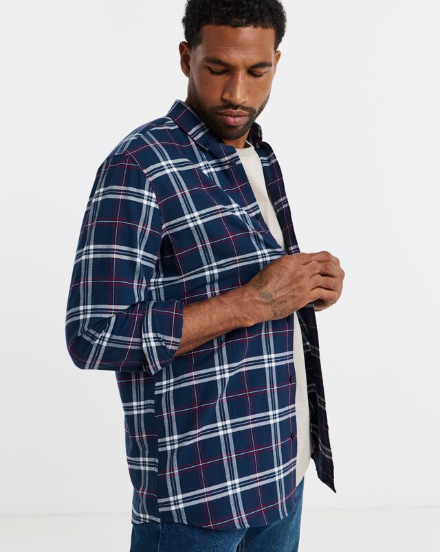 New In - Long Sleeve Cotton Check Shirt