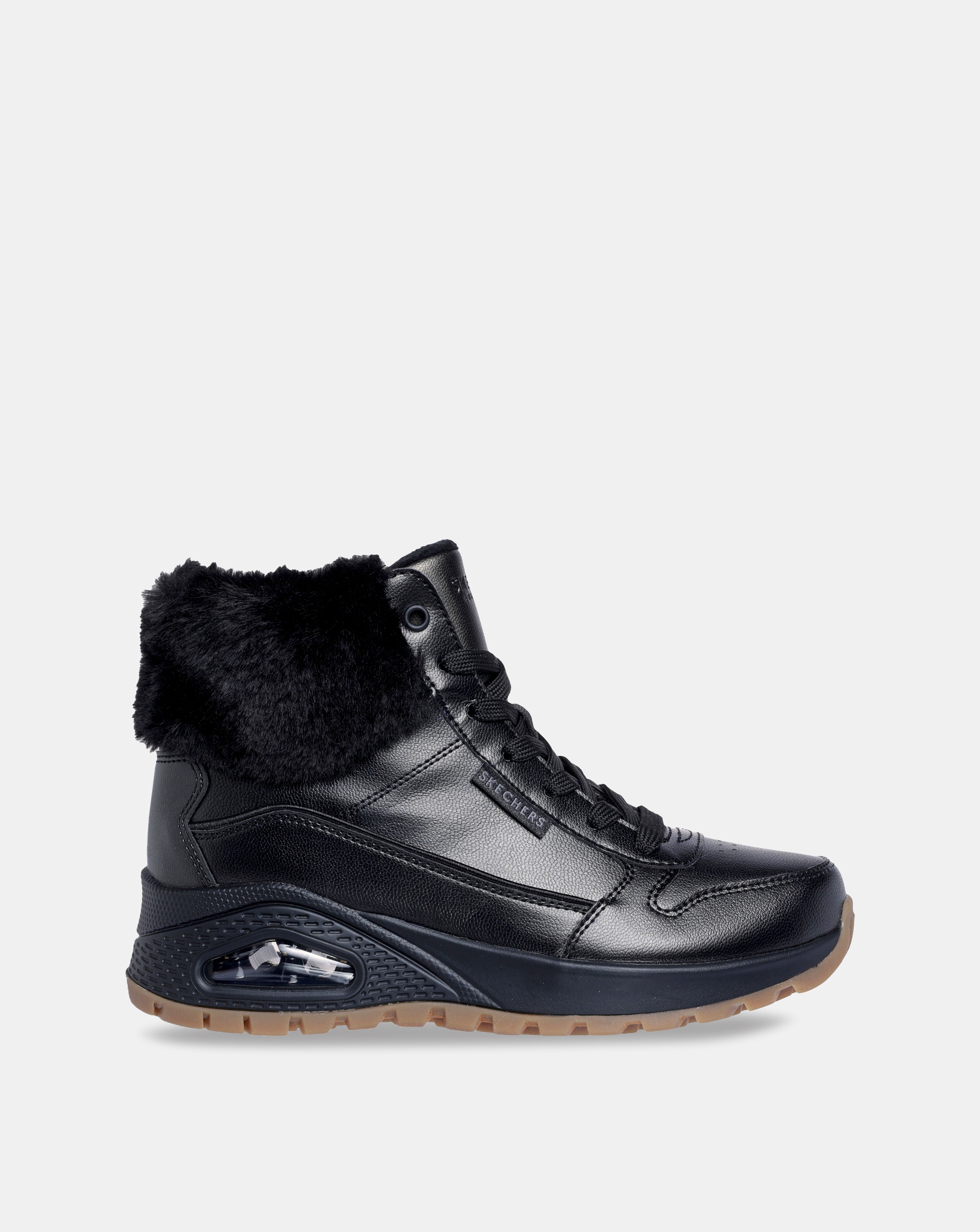 Skechers Fur Lace Zip Boot - D Fit
