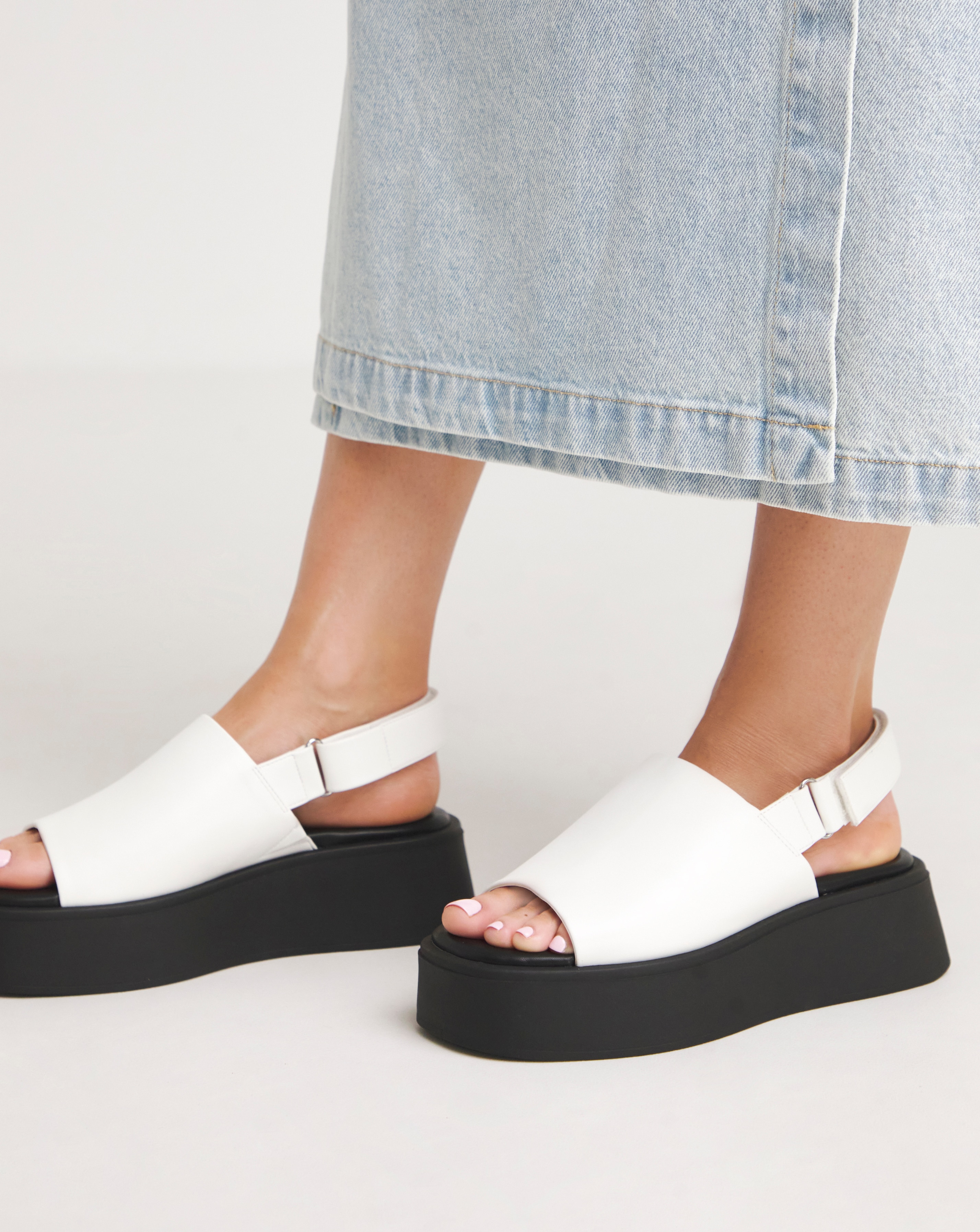 Slingback Flatform Sandal Wide
