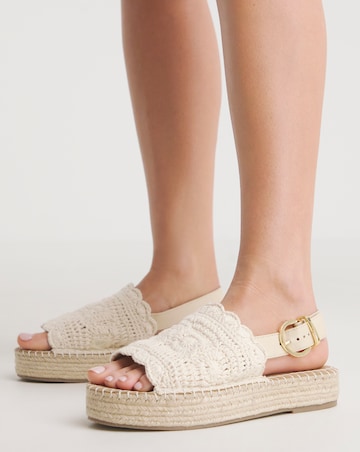 Mylene Slingback Flatform Espadrille Sandals Wide E Fit