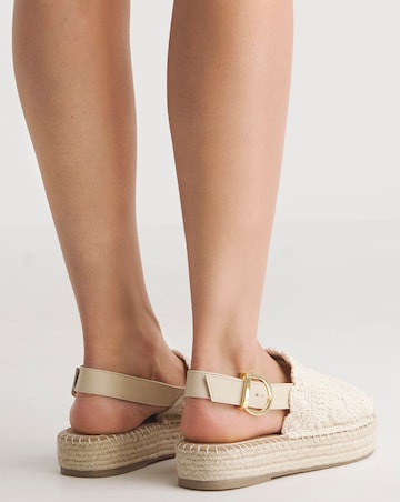 Mylene Slingback Flatform Espadrille Sandals Wide E Fit