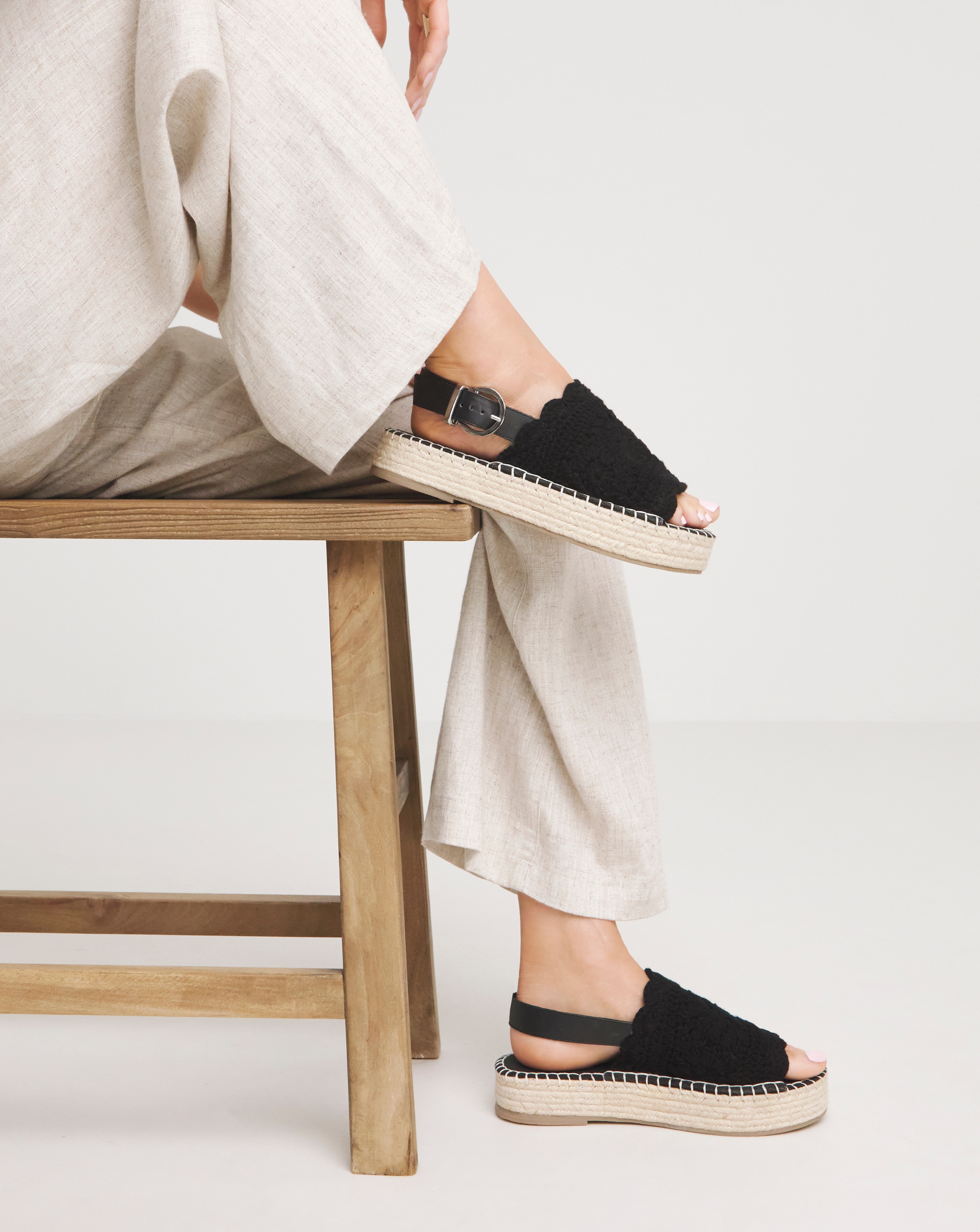 Flatform Espadrille Sandal Wide