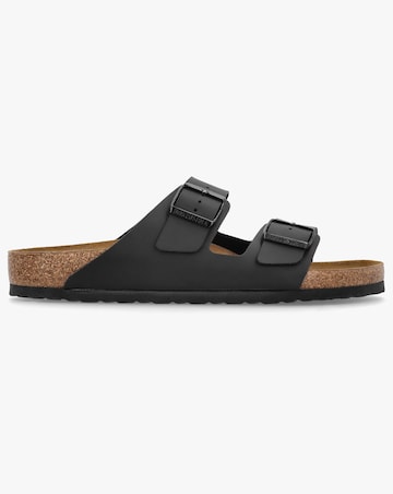 Birkenstock Mens Arizona Birko-Flor Black Two Bar Mules Standard Width