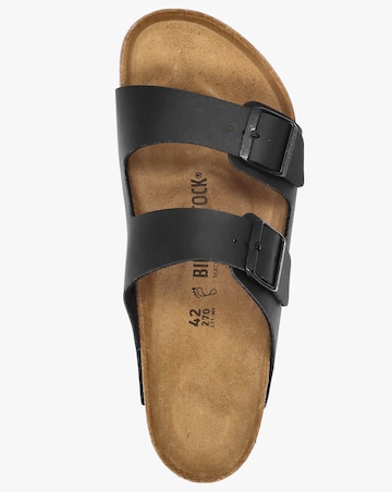 Birkenstock Mens Arizona Birko-Flor Black Two Bar Mules Standard Width