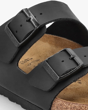 Birkenstock Mens Arizona Birko-Flor Black Two Bar Mules Standard Width