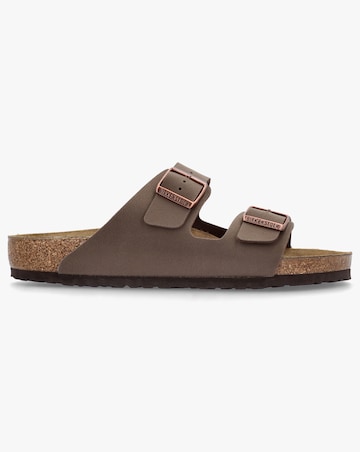 Birkenstock Mens Arizona Birko-Flor Mocca Two Bar Mules Standard Width