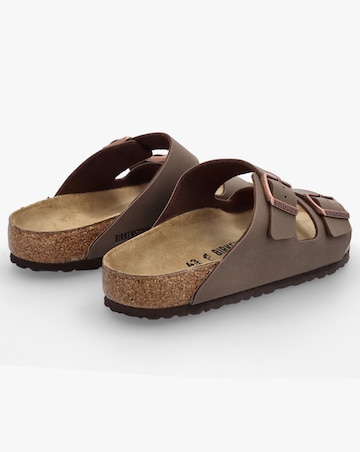 Birkenstock Mens Arizona Birko-Flor Mocca Two Bar Mules Standard Width