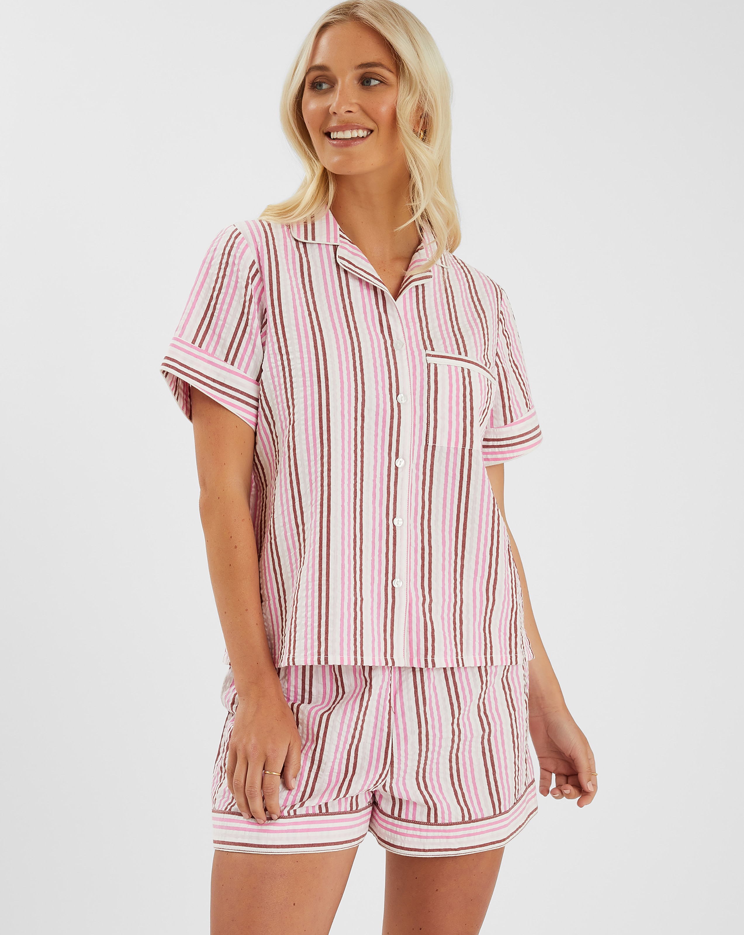 Accessorize Stripe Seersucker Pyjamas