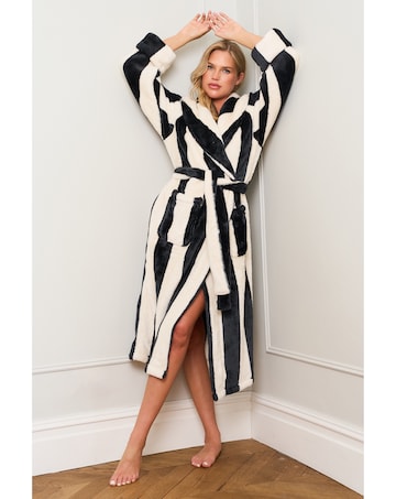 JimJamTheLabel Mono Stripe Robe