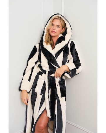 JimJamTheLabel Mono Stripe Robe