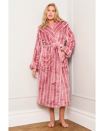 JimJamTheLabel Lilac Stripe Dressing Gown