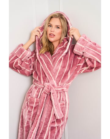 JimJamTheLabel Lilac Stripe Dressing Gown