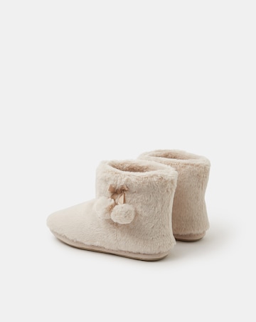 Accessorize Super Soft Pom Pom Slipper Boots
