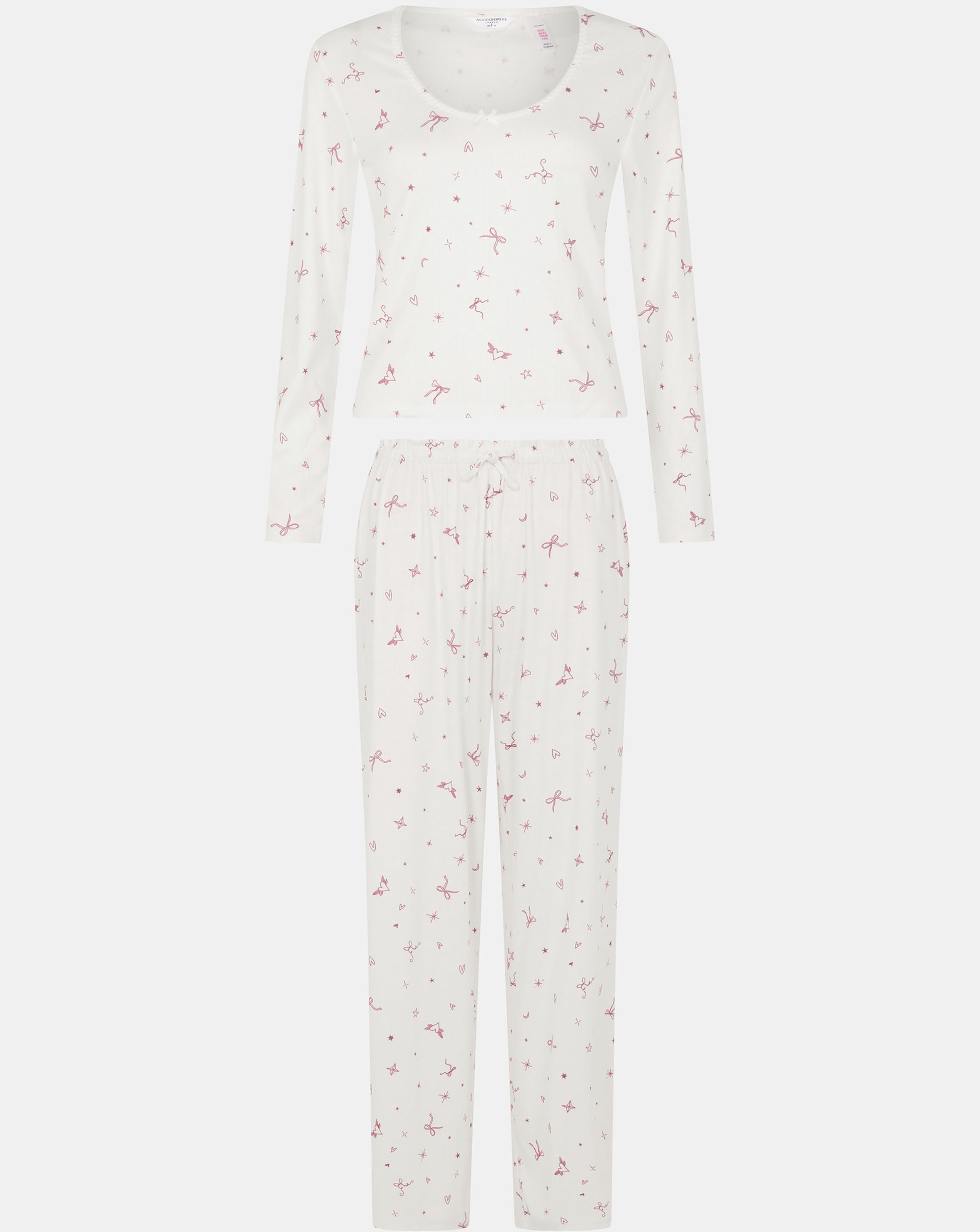 Accessorize Printed Pointelle Pyjama Set
