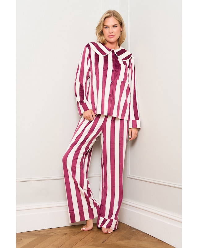 JimJamTheLabel Burgundy Stripe Pyjamas